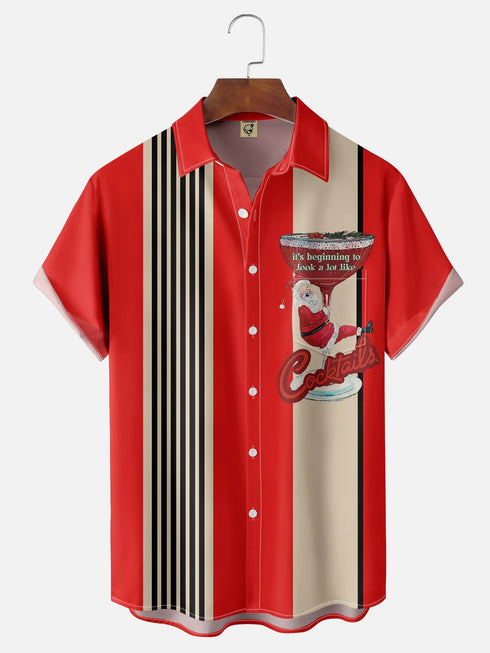 Men's Christmas Funny Graphic Short Sleeve Hawaiian Shirt